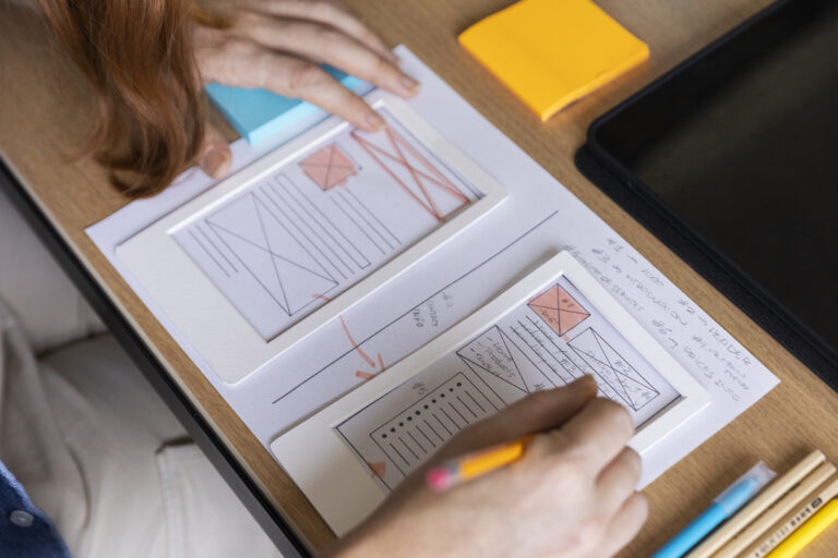 Person creating instructional design